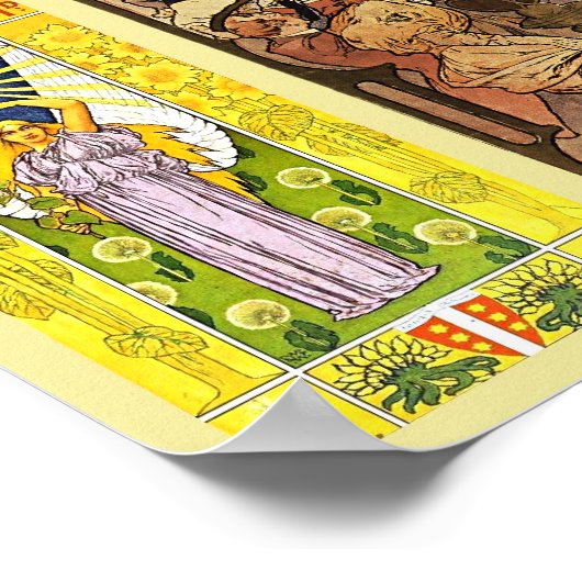 Vintage Jugendstil-Werbung Poster (Ecke)