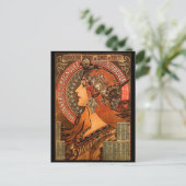 Vintage Jugendstil-Werbung Postkarte (Stehend Vorderseite)