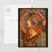 Vintage Jugendstil-Werbung Postkarte (Vorne/Hinten)