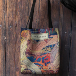 Vintage Jugendstil Wunderschöne Meerjungfrau Perso Tasche