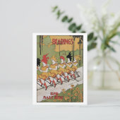 Vintage Jugendstilabdeckung, Lager Tandem Fahrrad Postkarte (Stehend Vorderseite)