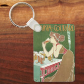 Vintage Jugendstilbrasserie Fraikin Courard Beer Schlüsselanhänger (Vorderseite)