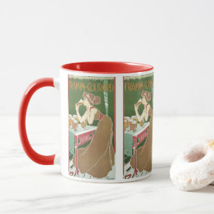 Vintage Jugendstilbrasserie Fraikin Courard Beer Tasse