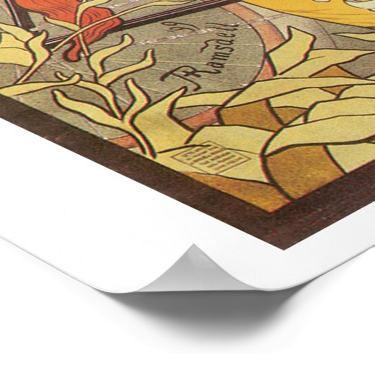 Vintage Jugendstilfahrräder und Poster (Ecke)