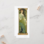 Vintage Jugendstilfrau mit Vögeln von Sonrel Karte (Vorderseite/Rückseite Beispiel)