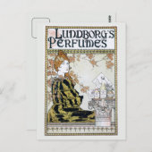 Vintage Jugendstilparfümwerbung Postkarte (Vorne/Hinten)