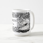 Vintage Jugendstilvorlage Kaffeetasse (VorderseiteRechts)