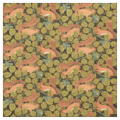 Vintage Jugenstil-Eichhörnchen im Baummuster Stoff (Muster)