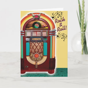 Vintage Juke Box Retro Geburtstag Karte