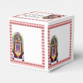 Vintage Jukebox-Gastgeschenk Hochzeit-Box der 50er Geschenkschachtel (Rückseite)