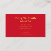 Vintage Jukebox-Visitenkarte Visitenkarte (Rückseite)