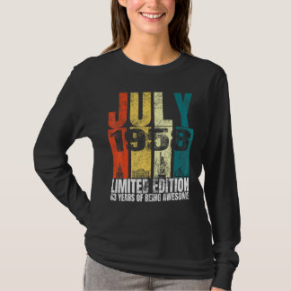 Vintage Juli 1958 Geburtstagskostüm 63 Jahre alt 6 T-Shirt