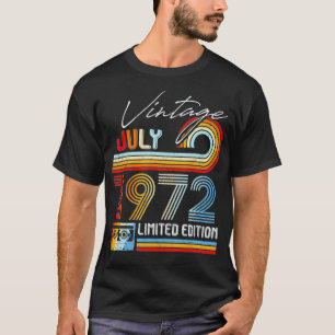 Vintage Juli 1972 limitierte Auflage Kassette 49 T-Shirt