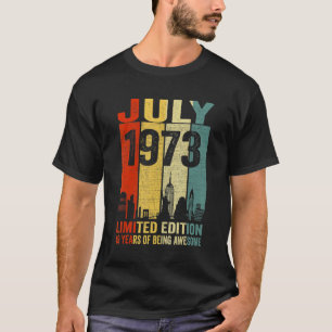 Vintage Juli 1973 49. Geburtstag 49 Jahre alt 1973 T-Shirt