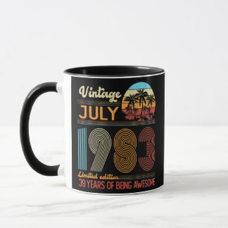 Vintage Juli 1983 Limitierte Edition Geburtstag Tasse