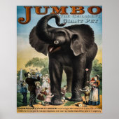 Vintage Jumbo-Circus-Werbung Poster (Vorne)