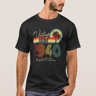 Vintage June 1940 82nd Birthday 82 Year Old T-Shirt