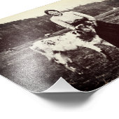 Vintage Juneau-Milchfrau mit Kuh Fotodruck (Ecke)