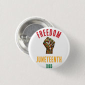 Vintage Juneteenth Freiheit 1865 Panafrikanisches Button (Vorne & Hinten)