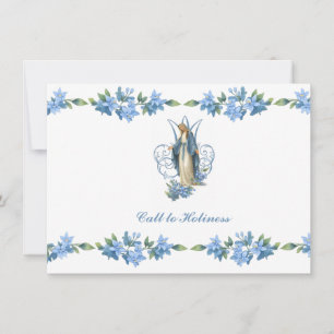 Vintage Jungfrau Maria Katholische Blumen religiös Mitteilungskarte