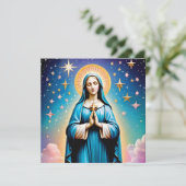 Vintage Jungfrau Mary Grußkarte Karte (Stehend Vorderseite)