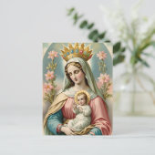 Vintage Jungfrau Mary Katholic Postcard Postkarte (Stehend Vorderseite)