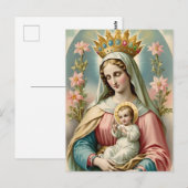 Vintage Jungfrau Mary Katholic Postcard Postkarte (Vorne/Hinten)