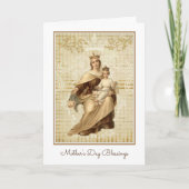 Vintage Jungfrau Mary Mount Carmel Karte (Vorderseite)