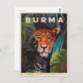 Vintage jungle leopard postkarte (Vorne/Hinten)