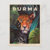 Vintage jungle leopard postkarte (Vorderseite)