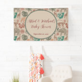 Vintage Jungle Safari Babydusche Banner (Insitu)