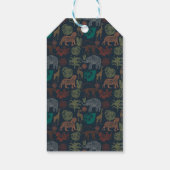 Vintage Jungle Safari Babydusche Geschenkanhänger (Rückseite)