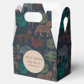 Vintage Jungle Safari Babydusche Geschenkschachtel (Geöffnet)