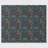 Vintage Jungle Safari Geschenkpapier (Flach)