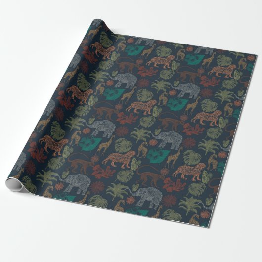 Vintage Jungle Safari Geschenkpapier (Ungerollt)