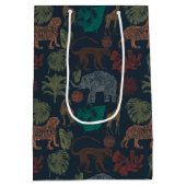 Vintage Jungle Safari Mittlere Geschenktüte (Rückseite)