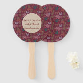 Vintage Jungle Safari Pink Babydusche Fächer (Vorne und Hinten)