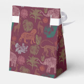 Vintage Jungle Safari Pink Babydusche Geschenkschachtel (Rückseite)