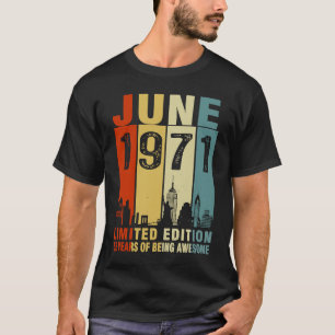 Vintage Juni 1971 52 Jahre alt 52. Geburtstag T-Shirt