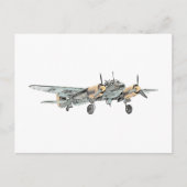 Vintage Junkers Ju 88 Zeichnend Bomberflugzeuge Postkarte (Vorderseite)