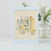 Vintage "Just Arrived"-Geburtsankündigung Einladung (Stehend Vorderseite)