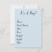 Vintage "Just Arrived"-Geburtsankündigung Einladung (Rückseite)