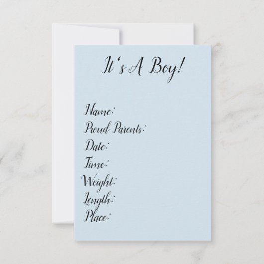 Vintage "Just Arrived"-Geburtsankündigung Einladung (Rückseite)