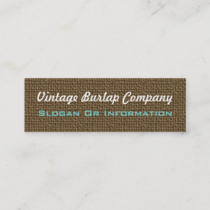 Vintage-Jute-Geschäftskarten Mini Visitenkarte