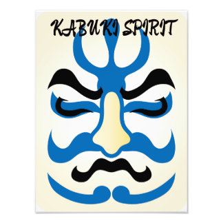 Vintage Kabuki Ästhetik Funny Japanisch Custom Fotodruck
