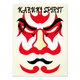 Vintage Kabuki Ästhetik Funny Japanisch Custom Fotodruck