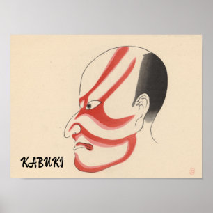 Vintage Kabuki Ästhetik Funny Japanisch Custom Poster