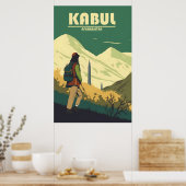 Vintage Kabul, Afghanistan Reiseplakat Poster (Küche)