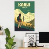 Vintage Kabul, Afghanistan Reiseplakat Poster (Heimbüro)