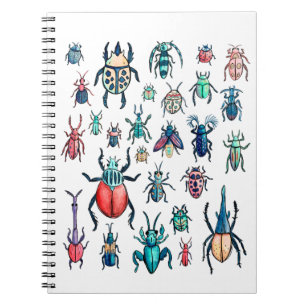 Vintage Käfer-Abbildung Notizblock